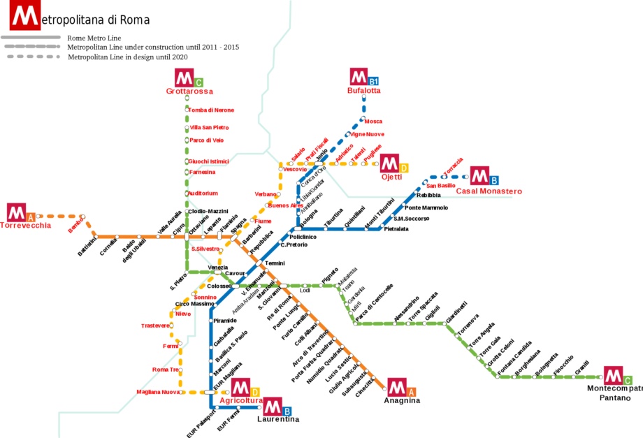 Mapa metro Rzym