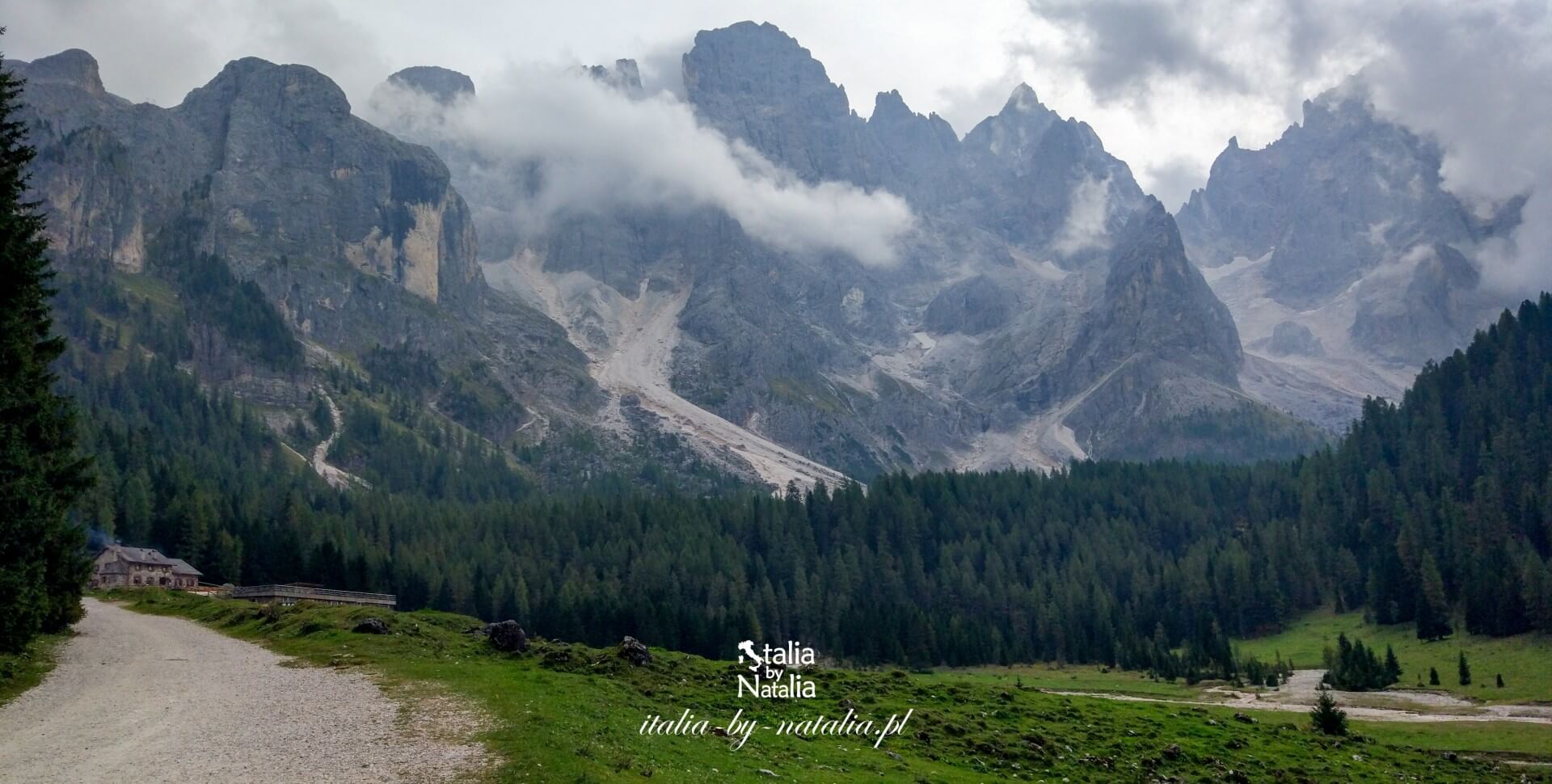 Val Venegia łatwy malowniczy szlak w Pale di San Martino, wschodnie Dolomity