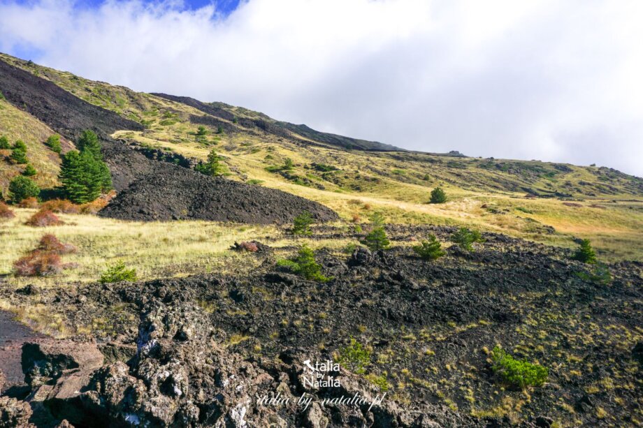 Etna zwiedzanie wulkanu dojazd kolejka linowa trekking z polskim przewodnikiem atrakcje jesień lato zima wiosna