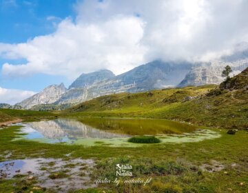Łatwy szlak w Madonna di Campiglio Dolomity Groste Lago Spinale Monte Spinale Chalet Fiat mapa