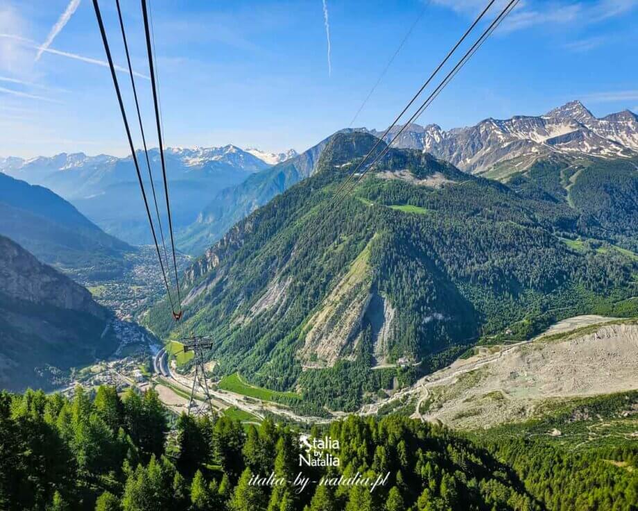 Skyway Monte Bianco - z Courmayeur (Entrèves) na Punta Helbronner najwyżej wjeżdżającą kolejką linową we Włoszech