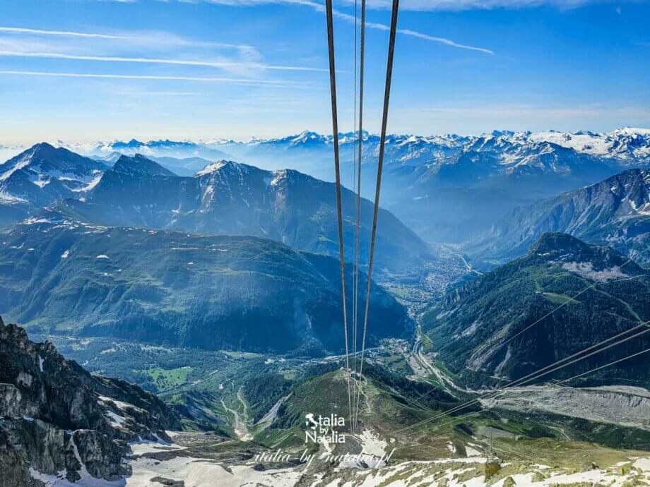 Skyway Monte Bianco - z Courmayeur (Entrèves) na Punta Helbronner najwyżej wjeżdżającą kolejką linową we Włoszech