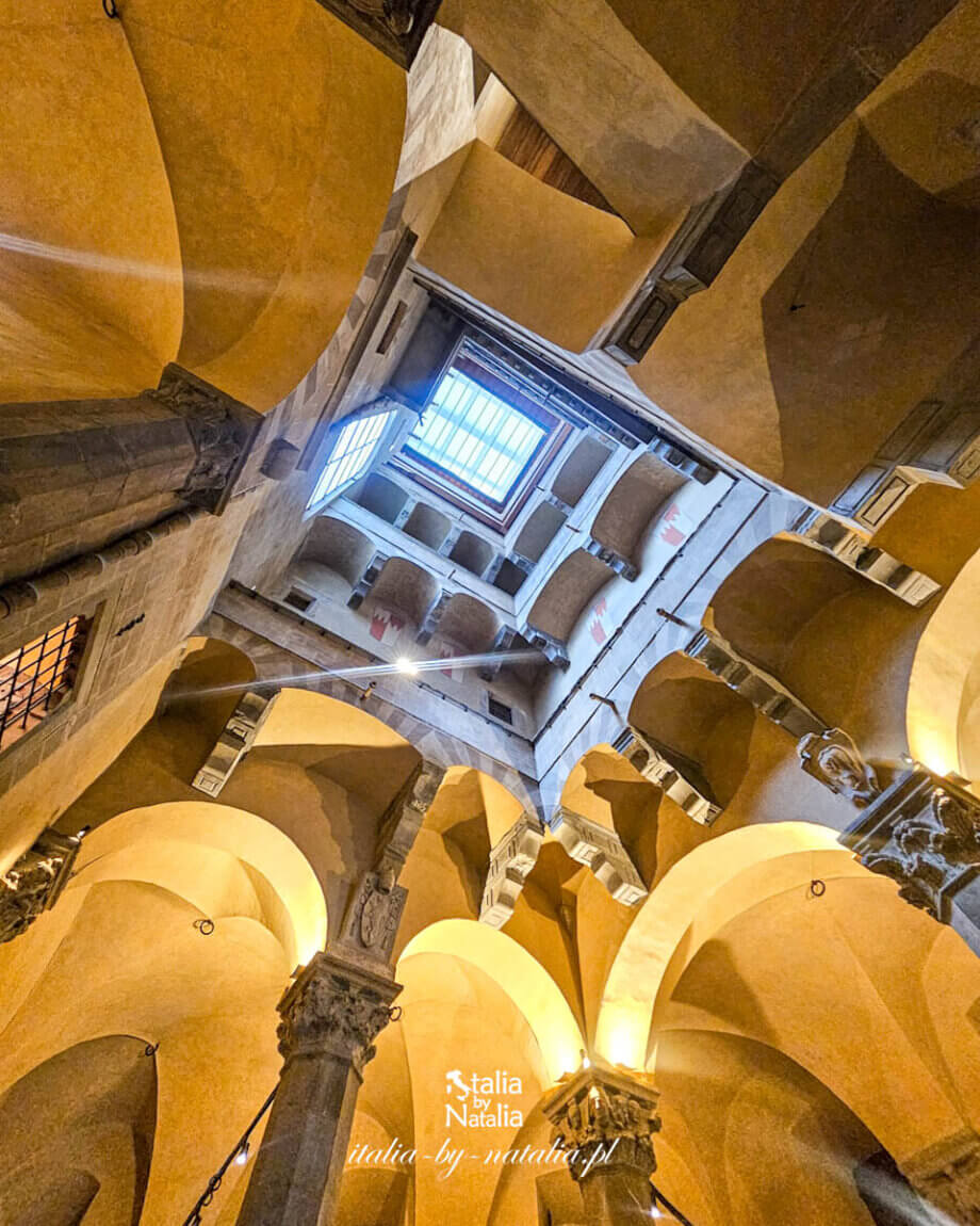 palazzo devanzati widok z wewnętrznego dziedzińca na dach